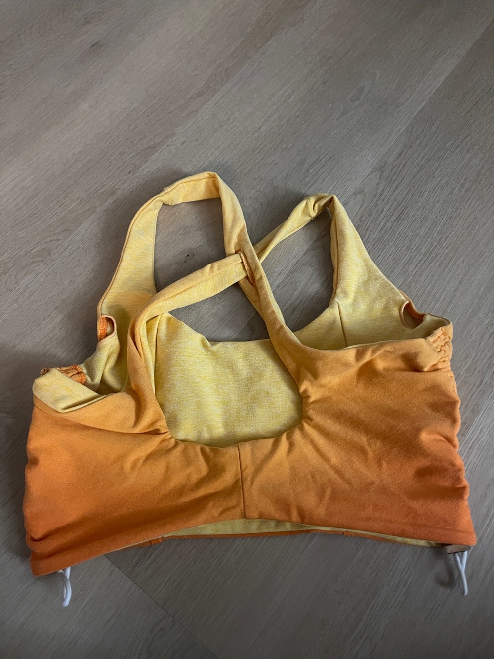 Bombshell Sportswear Orange Adjustable Scoop Sports Bra - Picture 5 of 5
